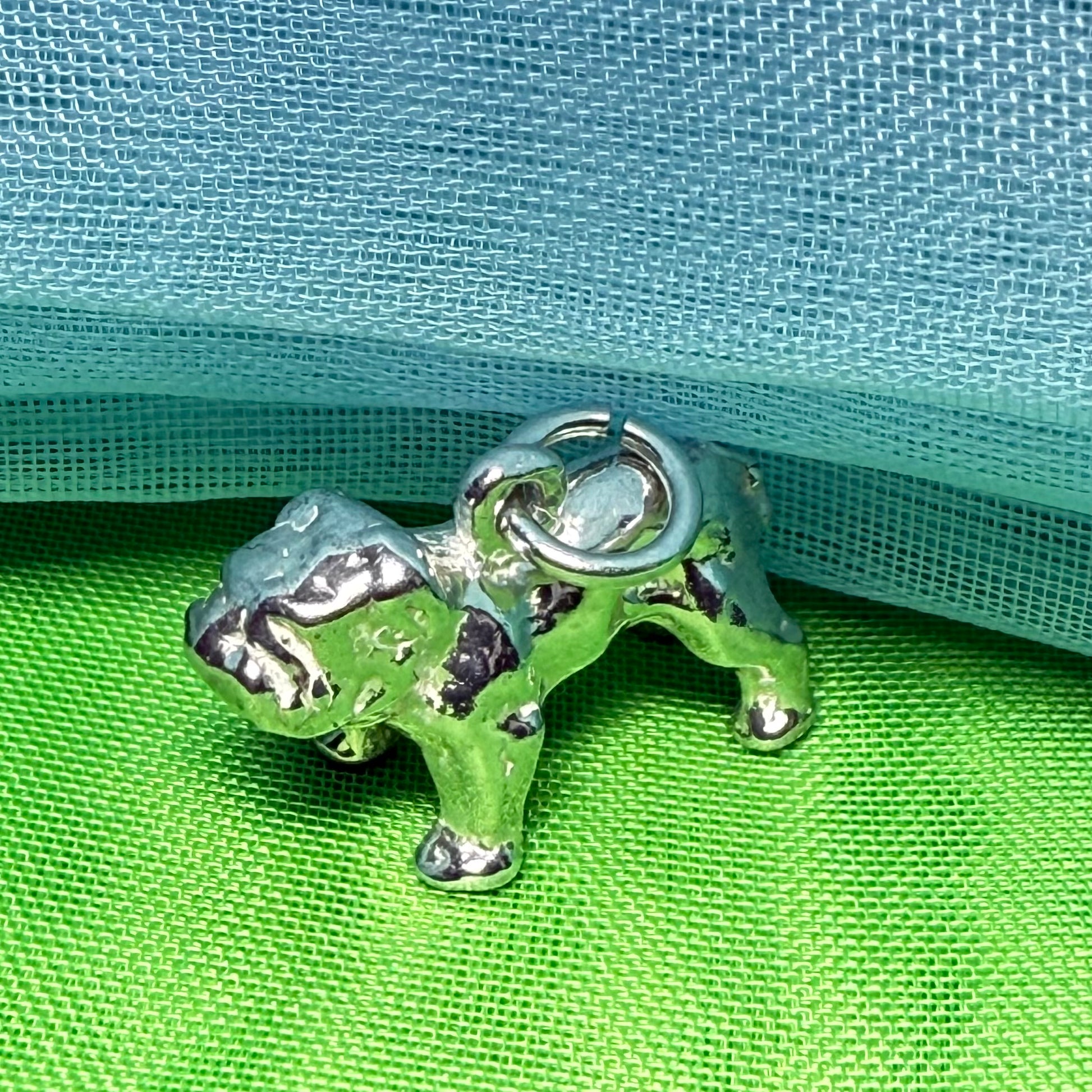 British bulldog charm solid sterling silver