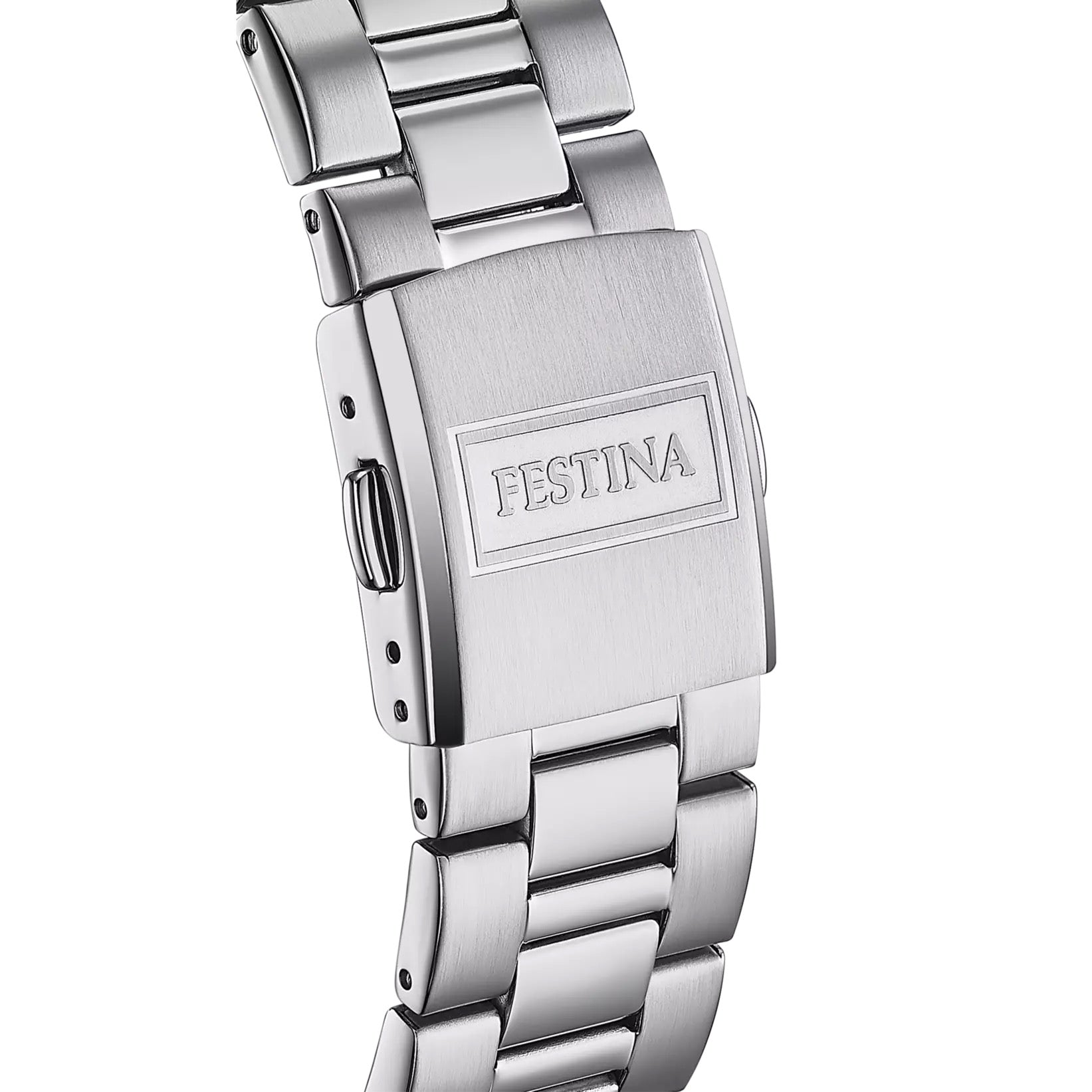 F16374/1 Festina Mens Stainless Steel Round Bracelet Watch Clear Arabic Dial