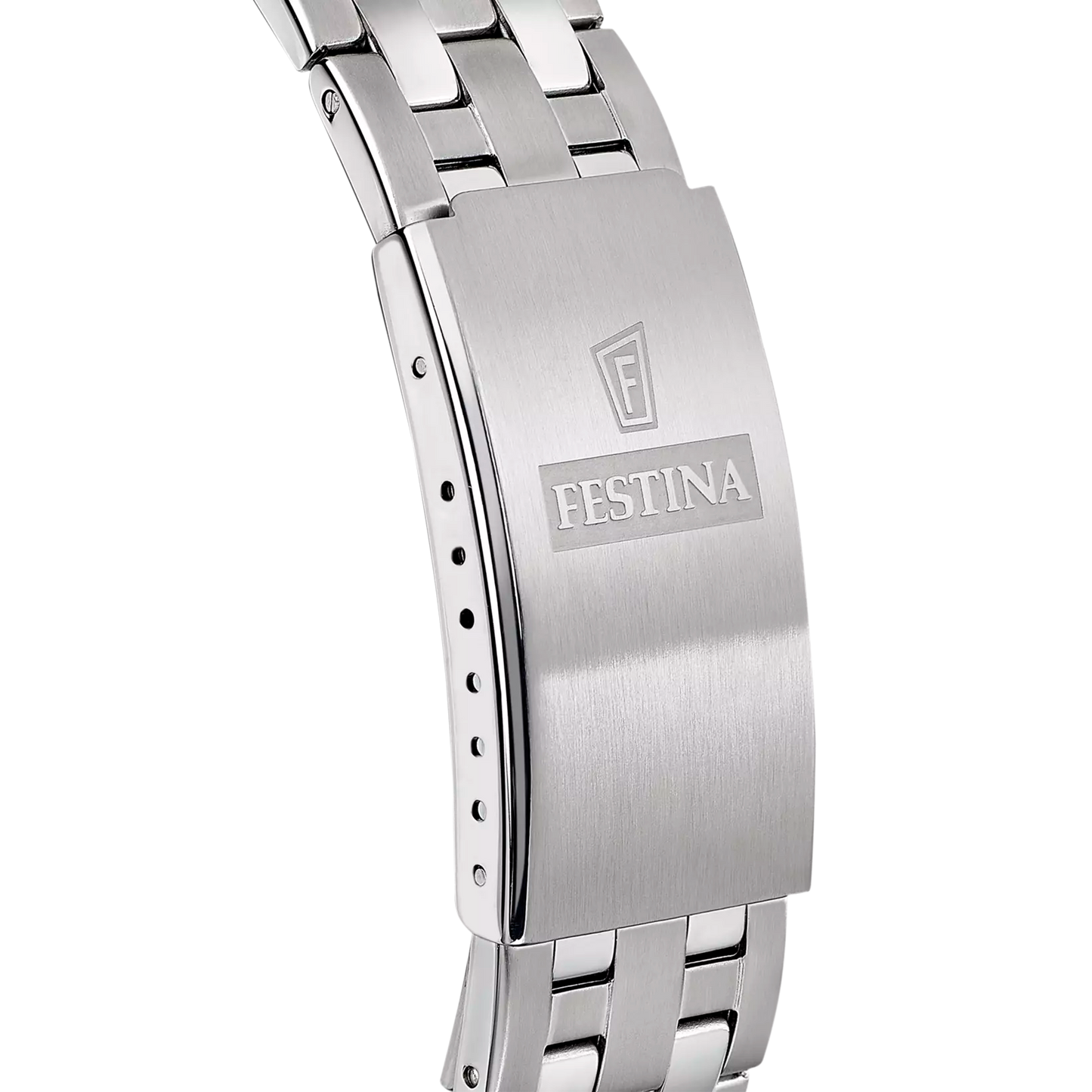 F20357/5 Festina Mens Stainless Steel Green Round Bracelet Watch Day & Date Feature Clasp