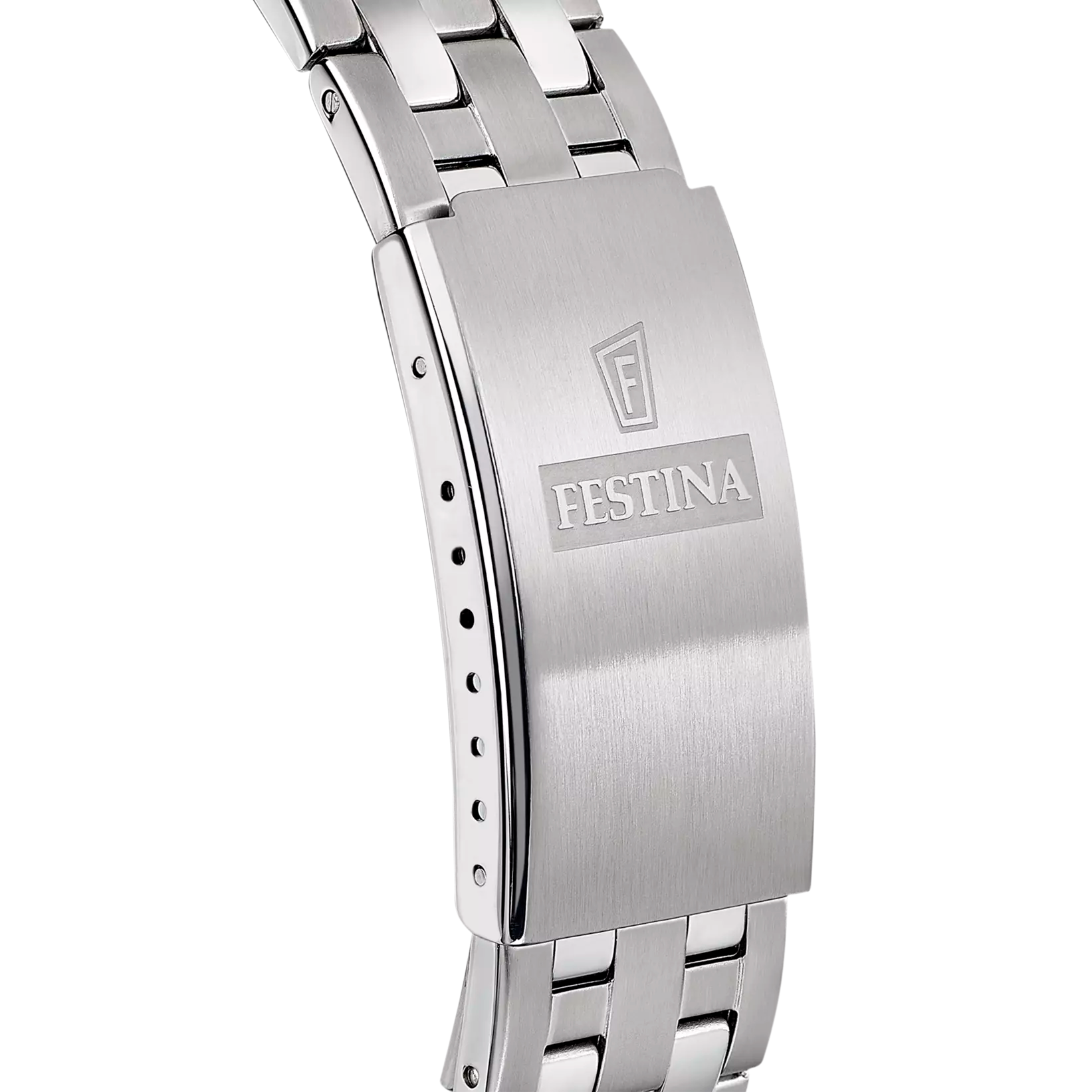F20357/5 Festina Mens Stainless Steel Green Round Bracelet Watch Day & Date Feature Clasp