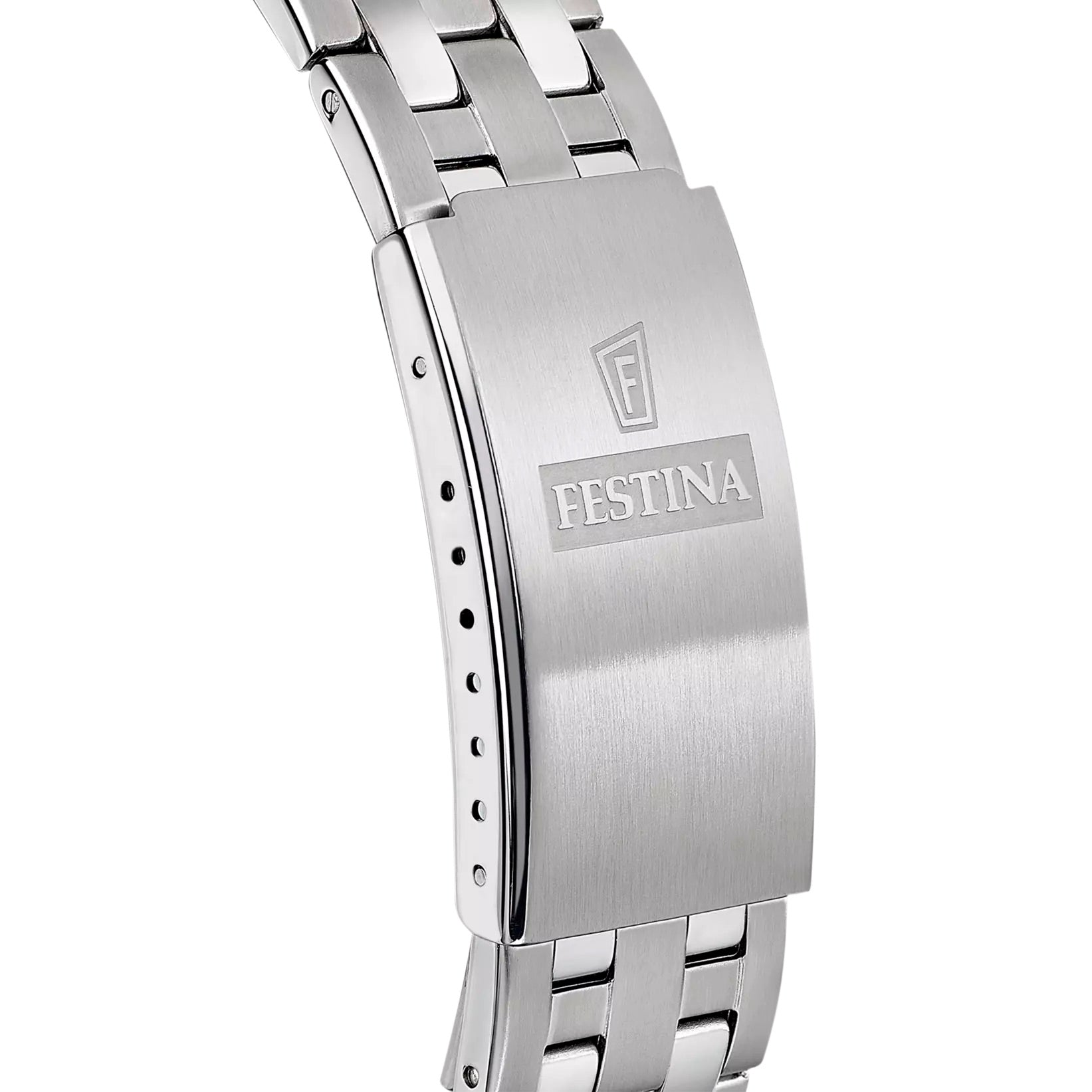 F20357/C Festina Mens Stainless Steel Blue Round Bracelet Watch Day & Date Feature