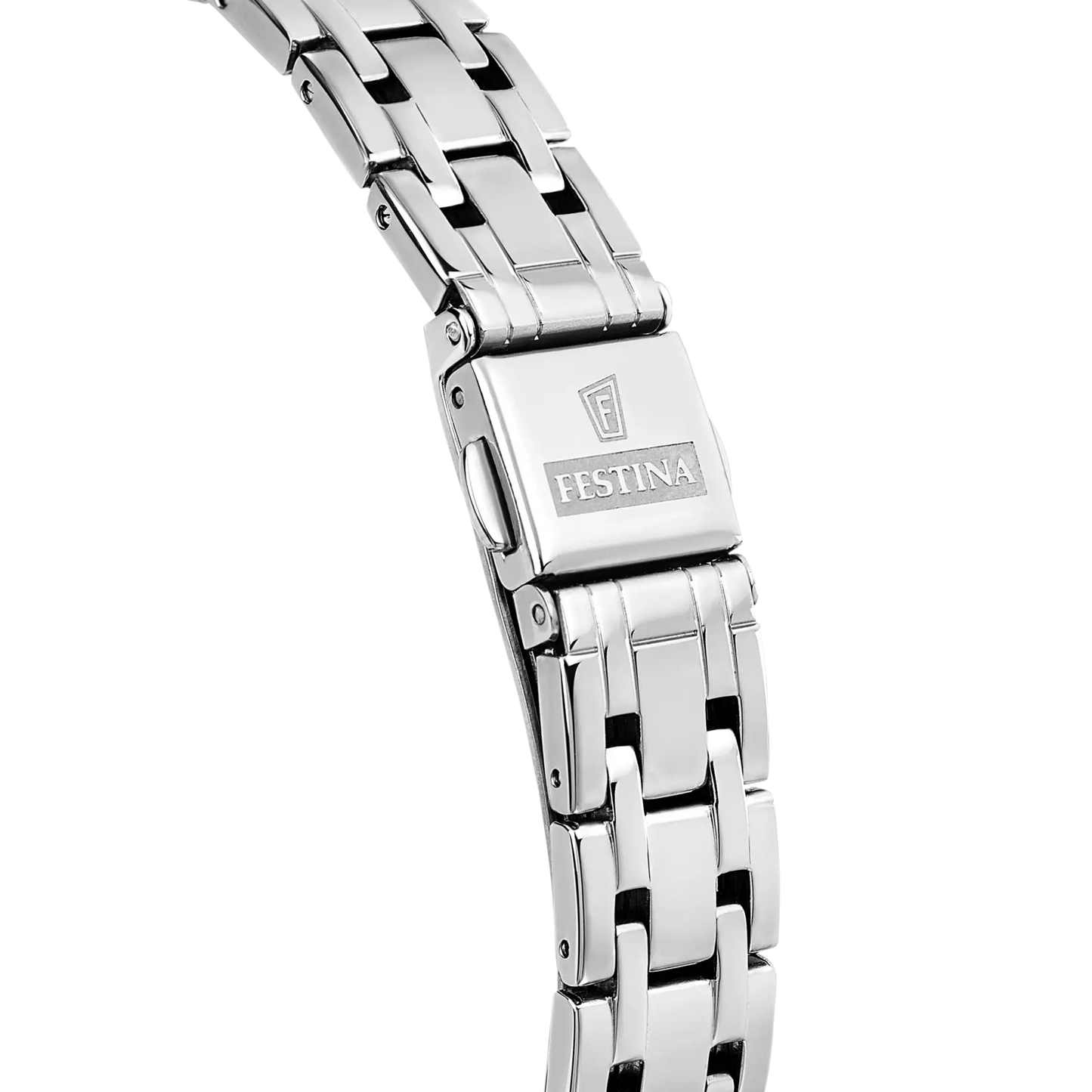 F20600/B Festina Ladies Bracelet Watch Round Green Swarovski Crystal Set Dial