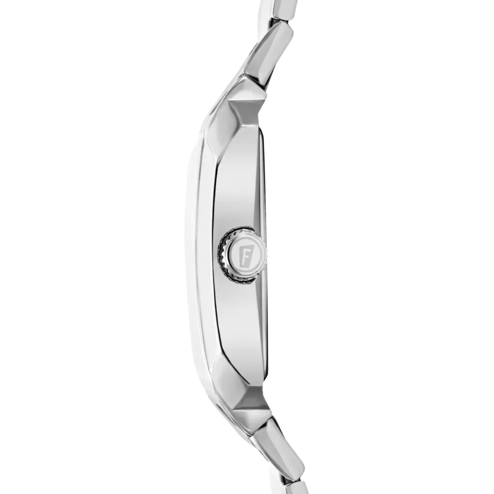 F20677/1 Festina Men's Square Stainless Steel Bracelet Watch Clear Roman Dial side view
