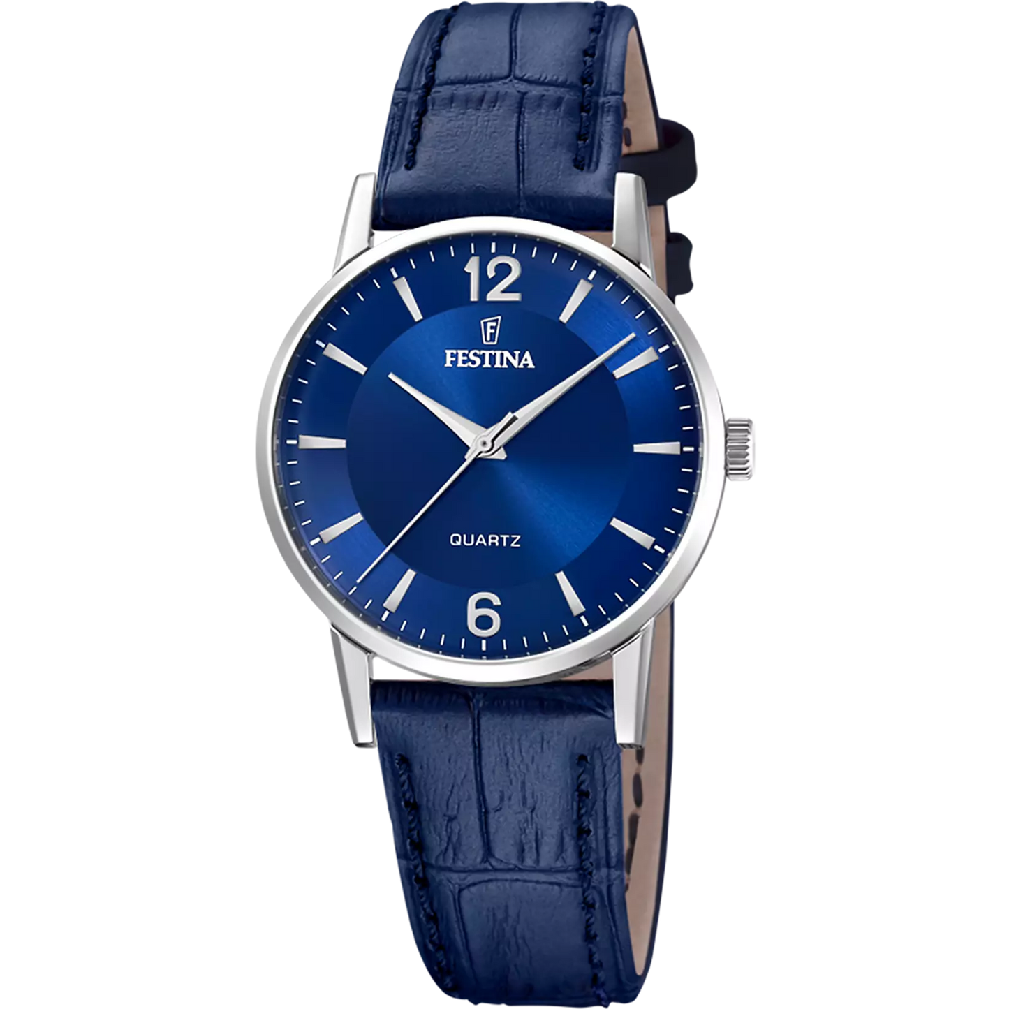 F20691/4 Festina Ladies Blue Dial And Blue Leather Strap Watch