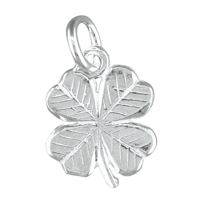 Four leaf clover necklace solid lucky sterling silver pendant