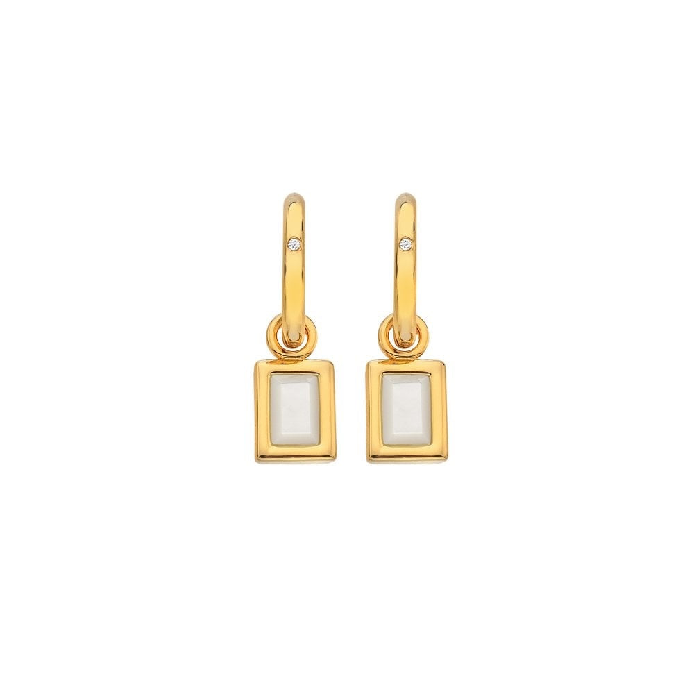 HDXGEM RECTANGLE EARRINGS - Real Mother of pearl
