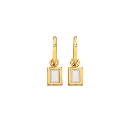HDXGEM RECTANGLE EARRINGS - Real Mother of pearl