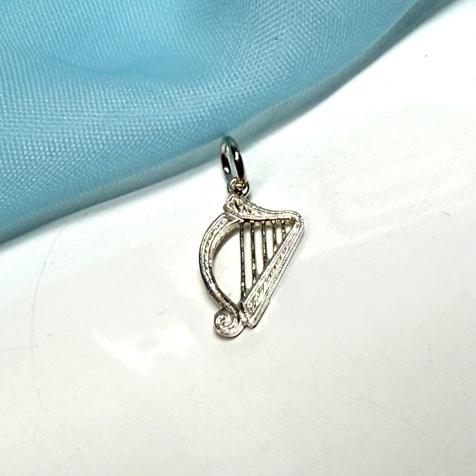 Harp Charm Sterling Silver