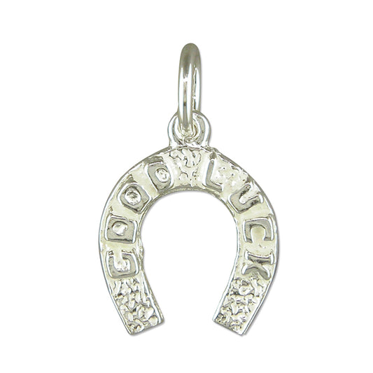 Lucky horseshoe charm sterling silver