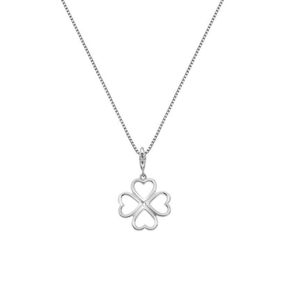 Hot Diamonds Heart Shamrock Sterling Silver Lucky In love Necklace Pendant