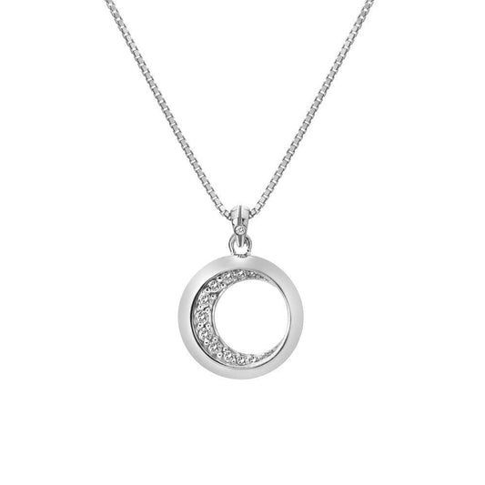 Hot Diamonds Sterling Silver Circle Celestial Pendant Necklace DP860