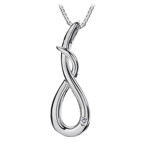 Hot Diamonds Sterling Silver Go With The Flow Curl necklace DP196