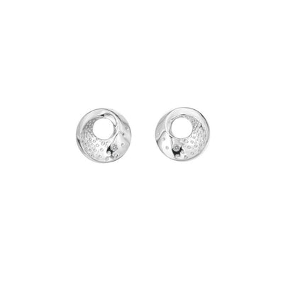 Hot Diamonds Sterling Silver Quest Circle Round Stud Earrings DE650