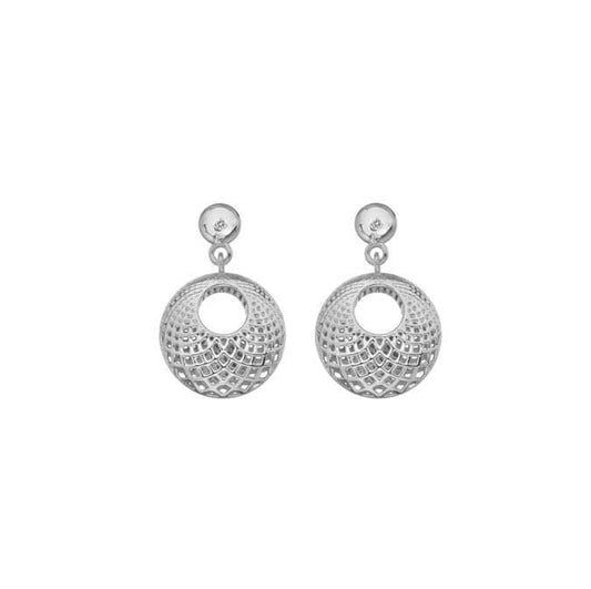 Hot Diamonds Sterling Silver Quest Filigree Circle Drop Earrings DE657