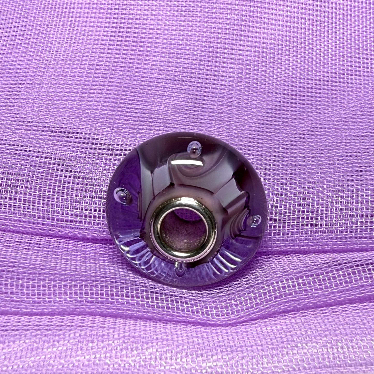 Purple dotted swirl Unique Trollbeads