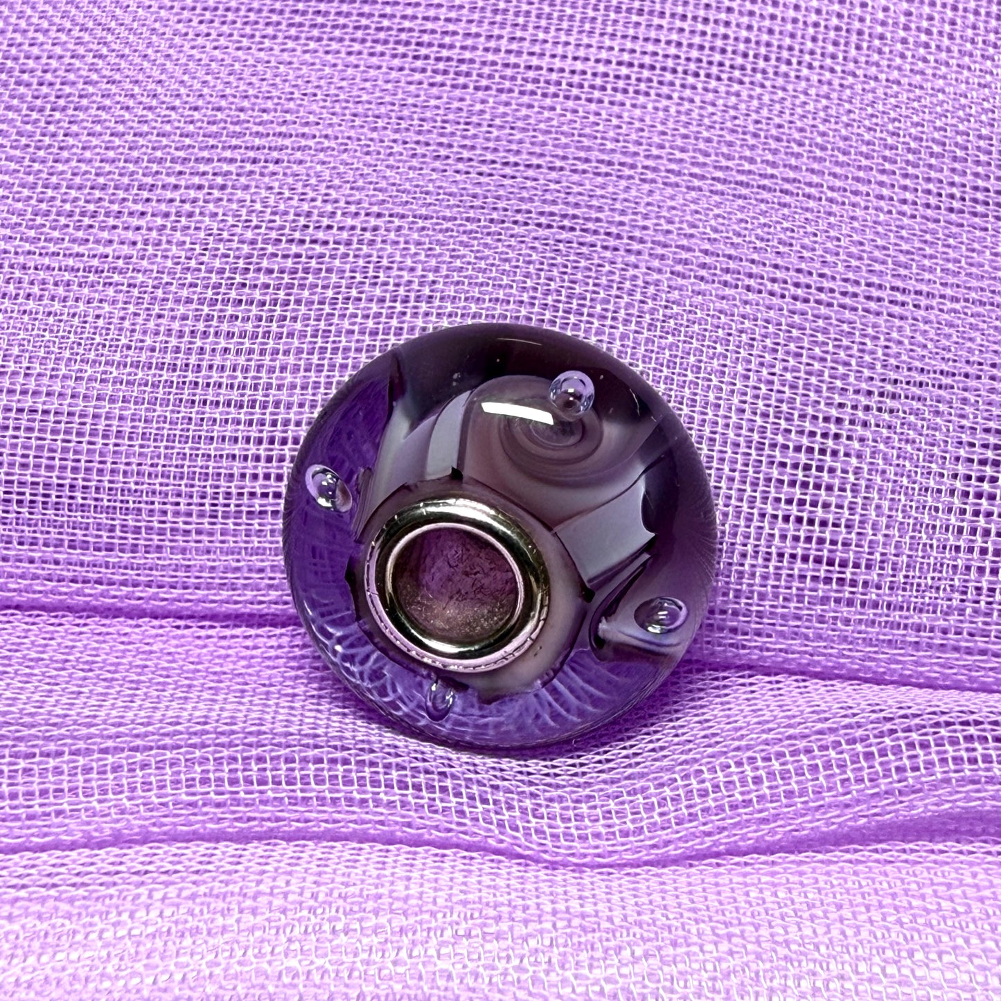 Purple dotted swirl Unique Trollbeads