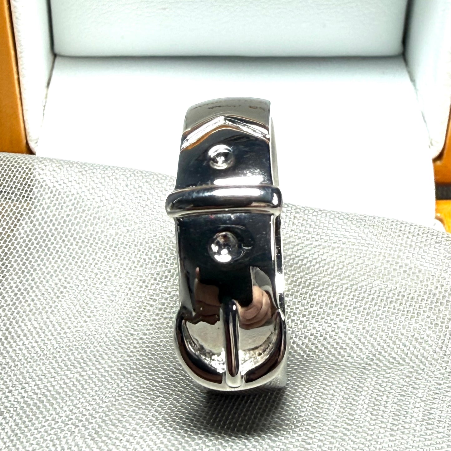 Sold buckle ring sterling silver men’s polished