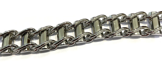 Men's fancy link solid stainless steel heavyweight 8.25 inch bracelet