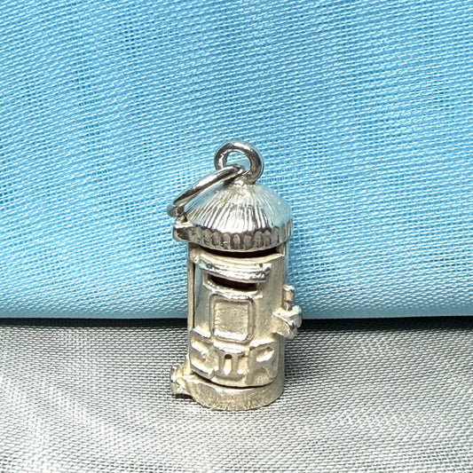 Post Box Solid Sterling Silver Charm