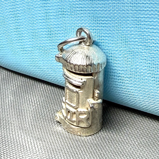 Post Box Solid Sterling Silver Charm