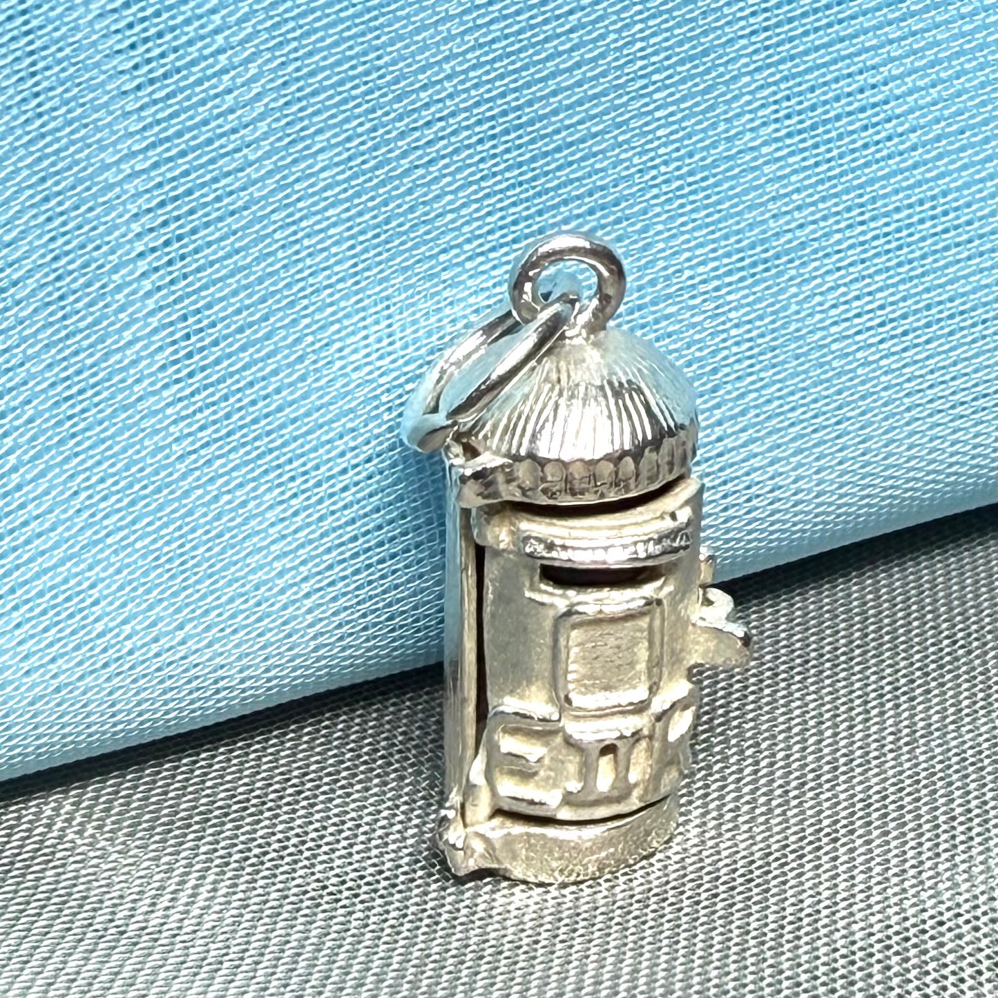 Post Box Solid Sterling Silver Charm