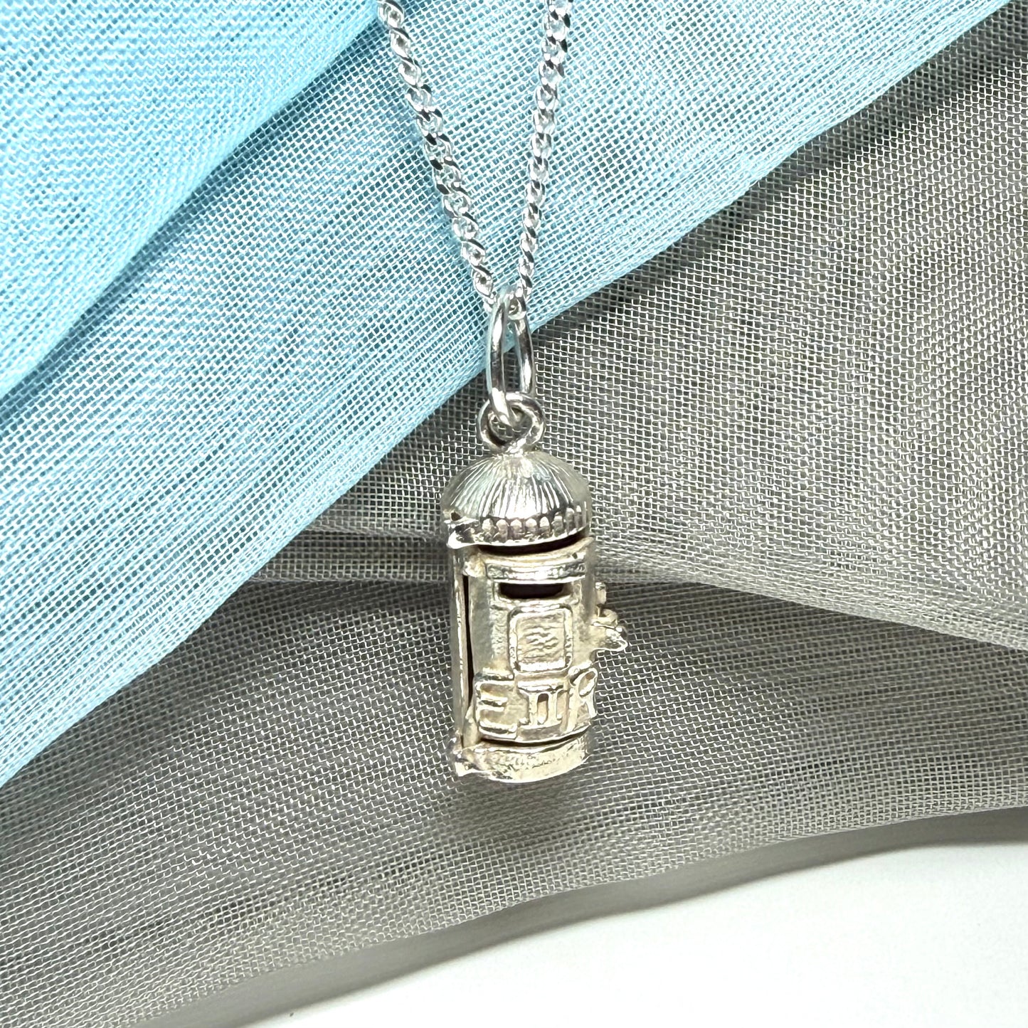 Post Box Solid Sterling Silver Necklace