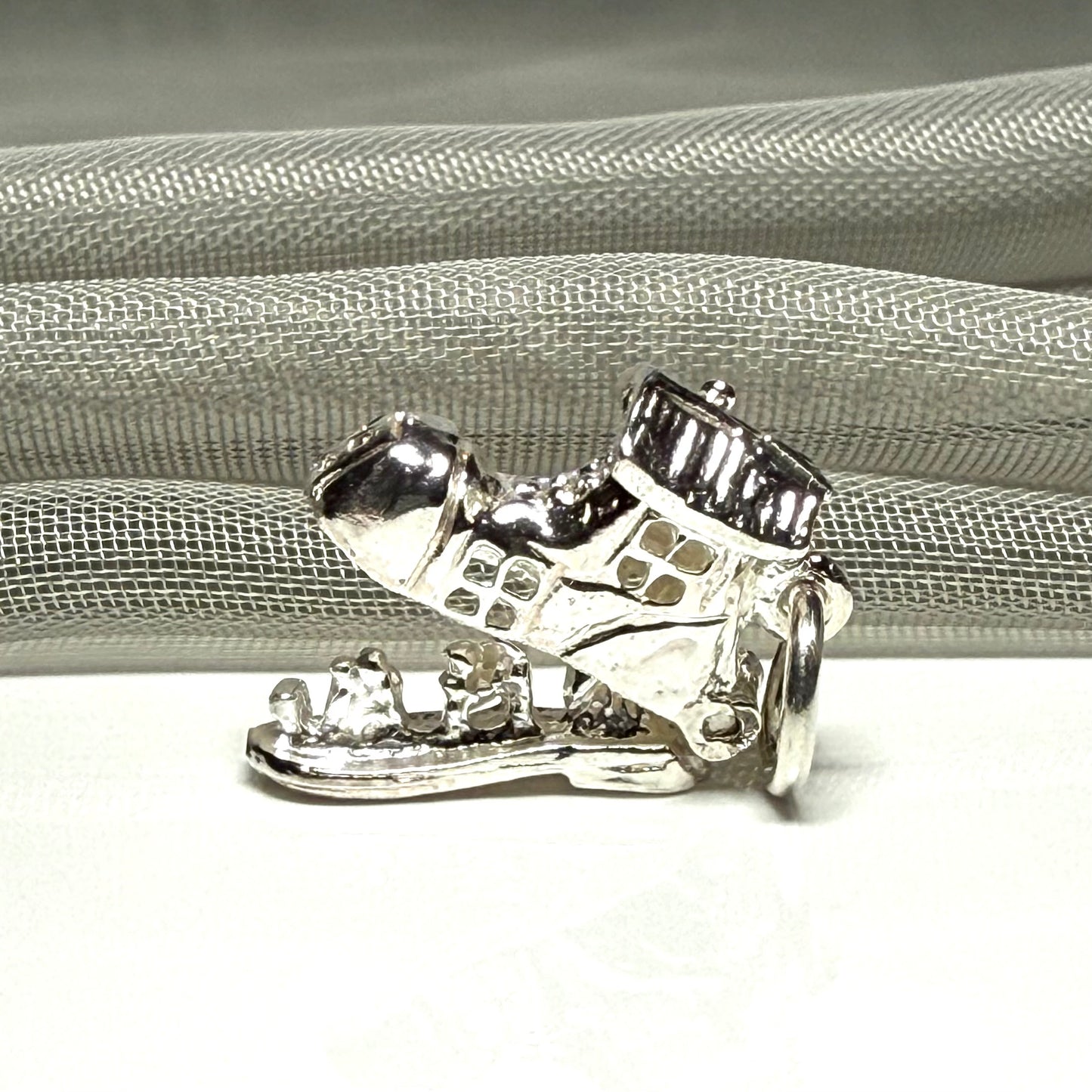 Sterling Silver Old Mother Hubbard Boot Solid Charm Small