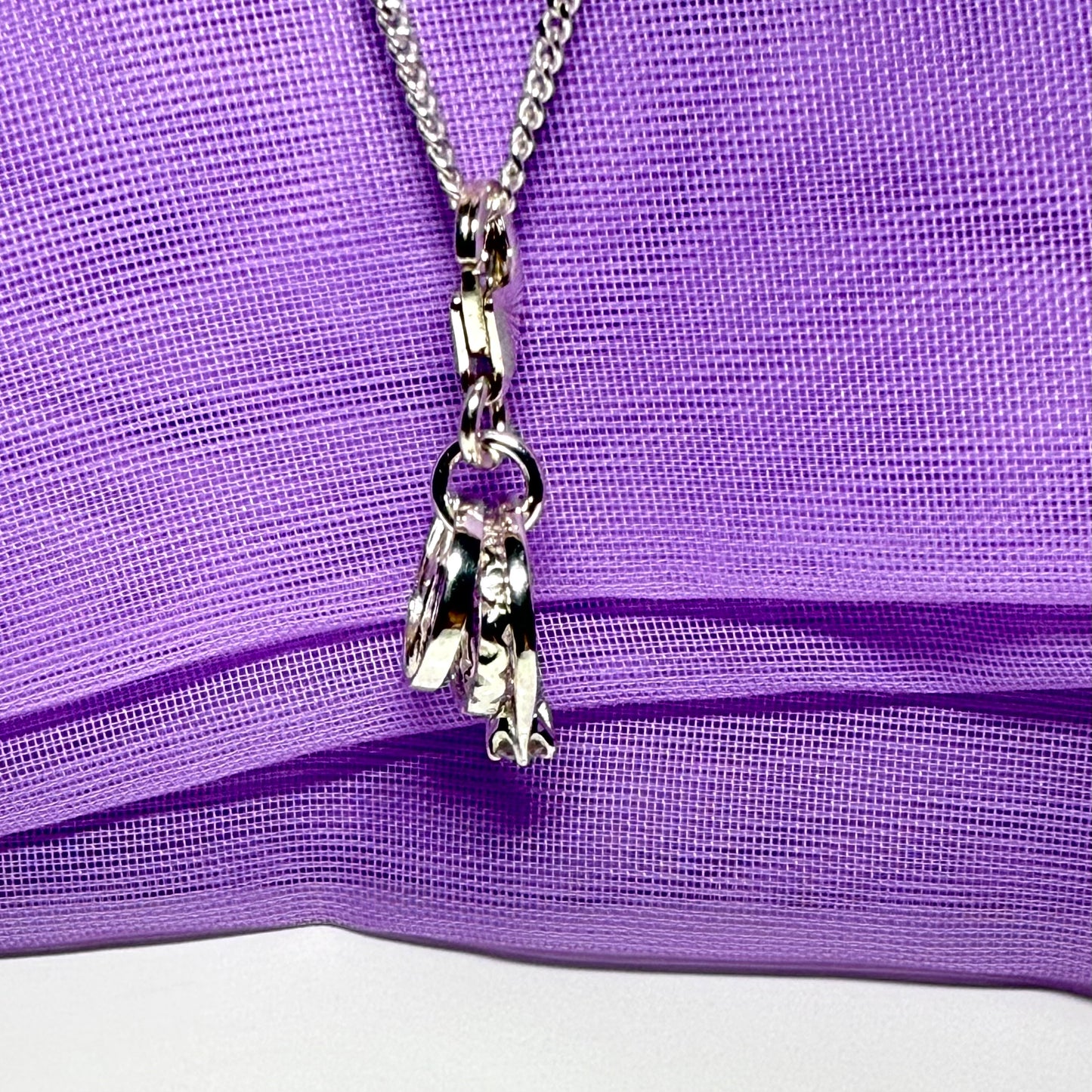 Three Rings Necklace Sterling Silver Charm Pendant