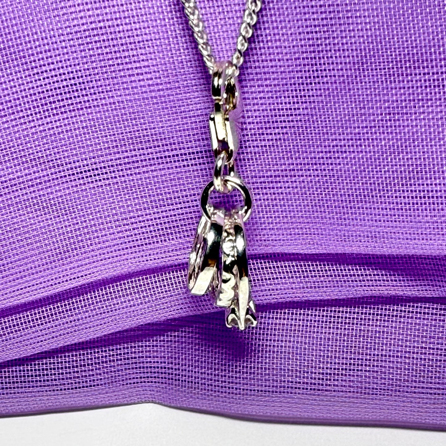 Three Rings Necklace Sterling Silver Charm Pendant