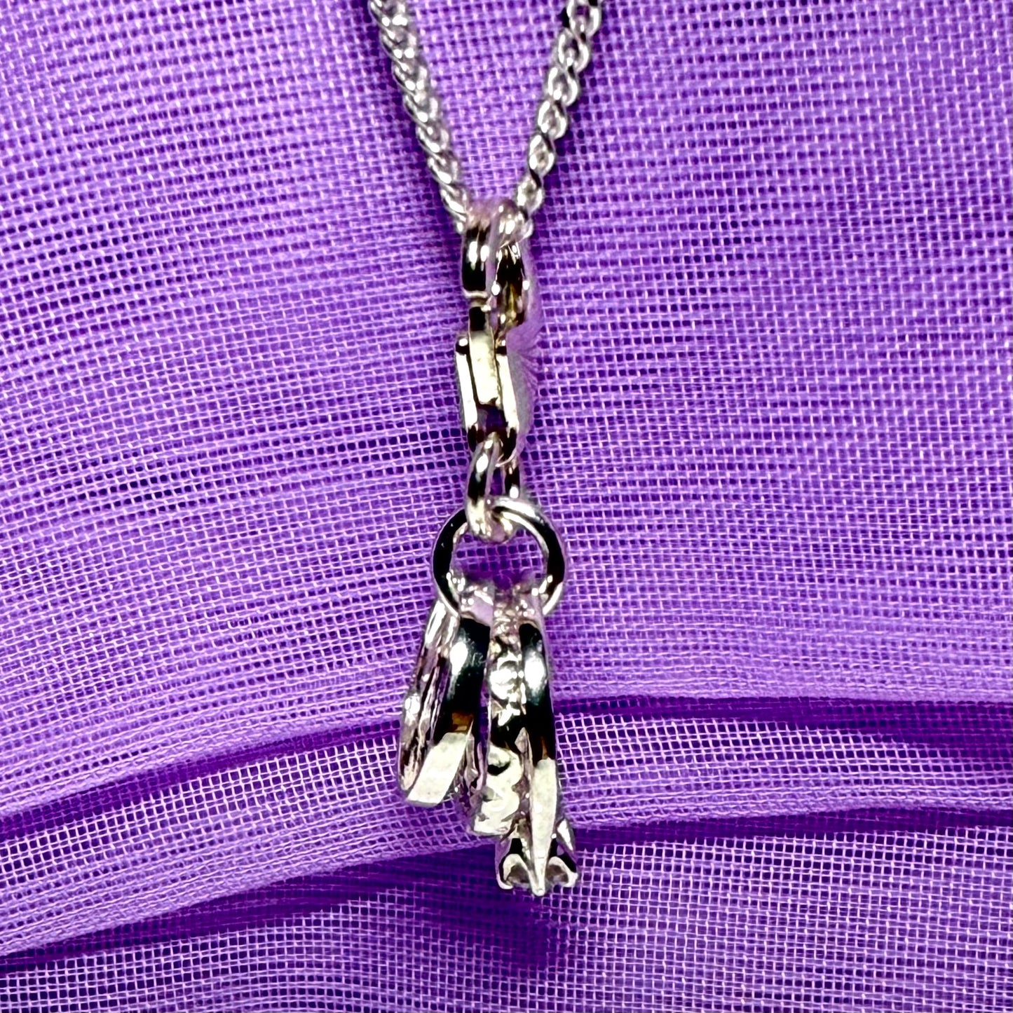 Three Rings Necklace Sterling Silver Charm Pendant
