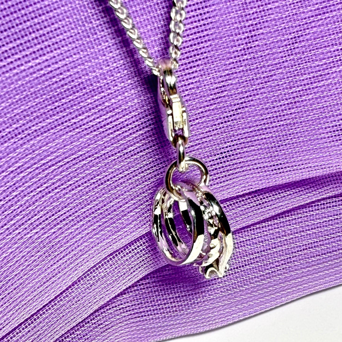 Three Rings Necklace Sterling Silver Charm Pendant