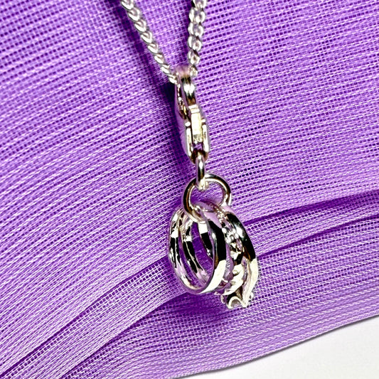 Three Rings Necklace Sterling Silver Charm Pendant