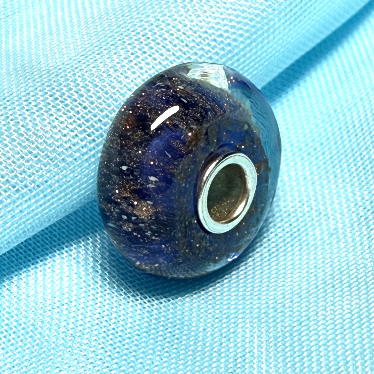 Blue sparkling Unique Trollbeads