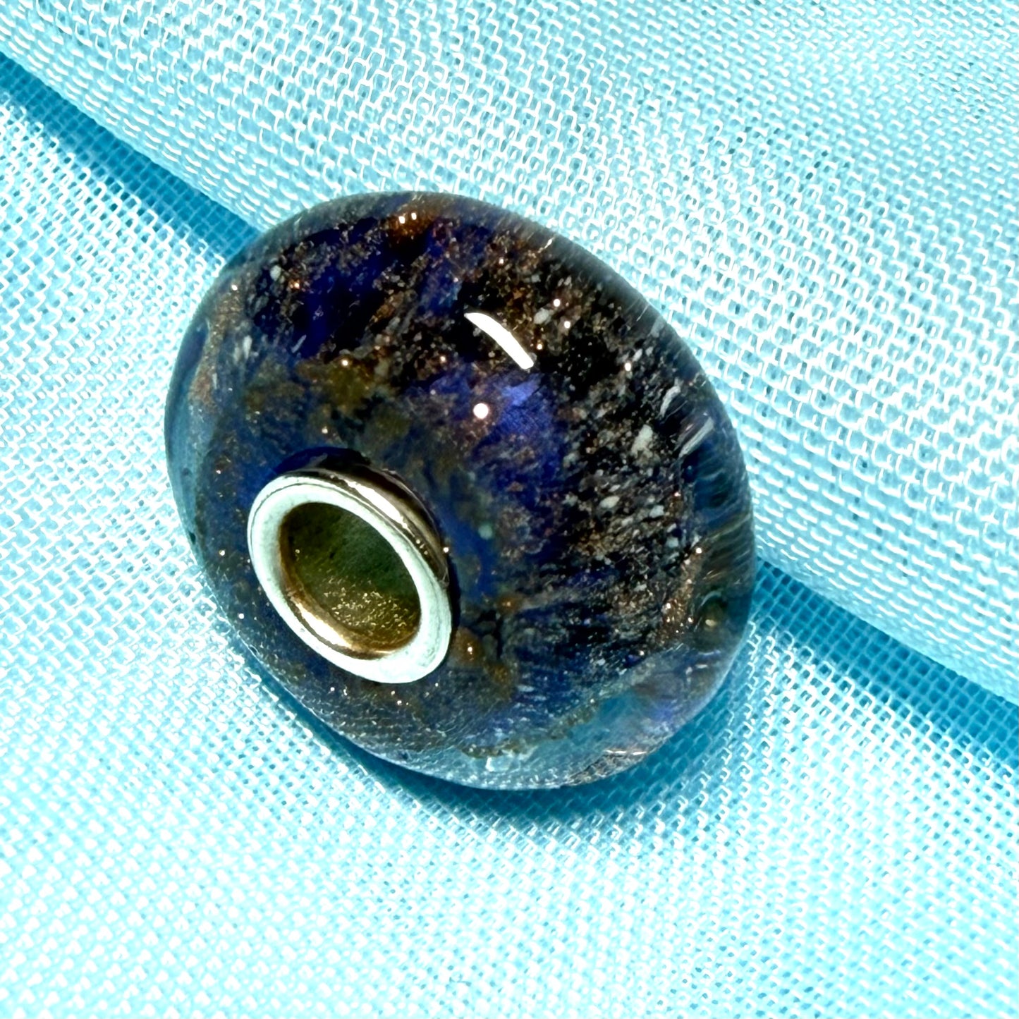Blue sparkling Unique Trollbeads