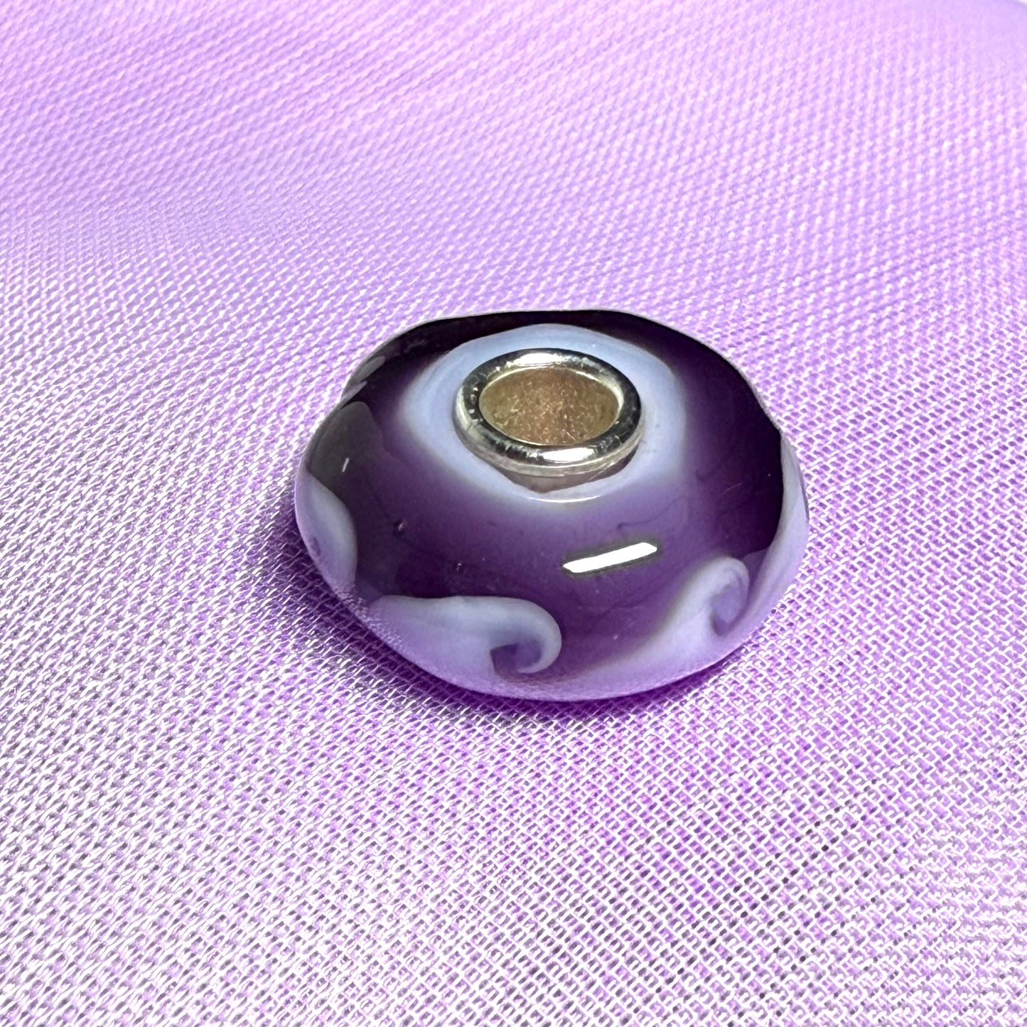 Purple two tone wavy Unique Trollbeads