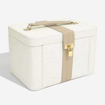 Dulwich designs 71021 large cream leather jewellery box