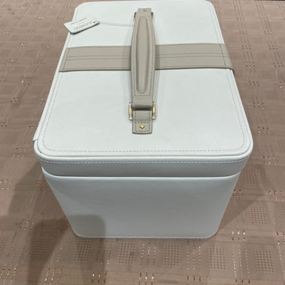 Jewellery box extra large real leather cream Dulwich Designs 71021