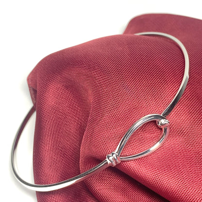 Ladies Sterling Silver Hooked Bangle