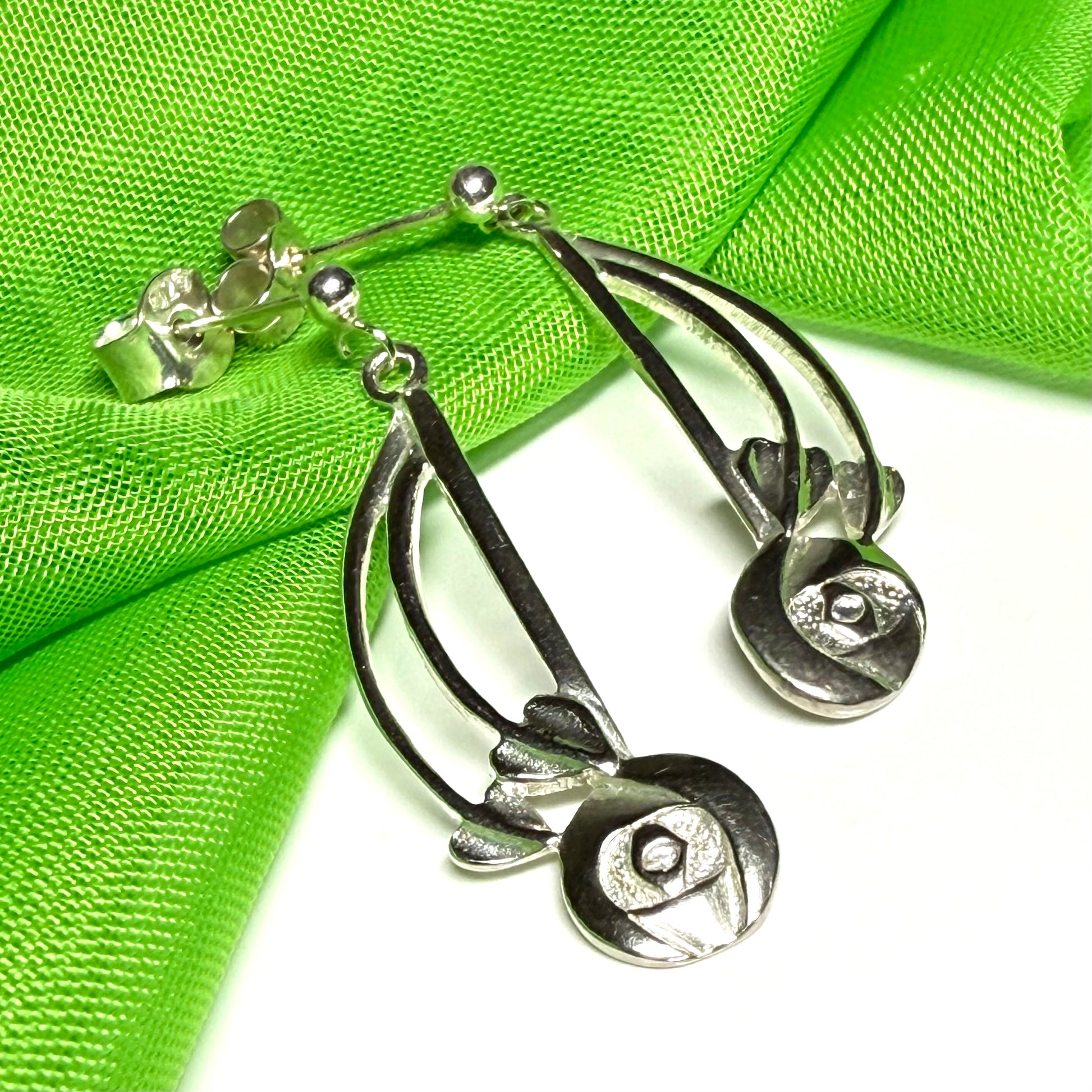 Ladies Charles Rennie Mackintosh drop earrings sterling silver