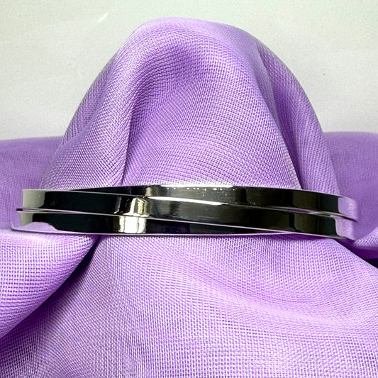 Ladies triple sterling silver Russian wedding bangle