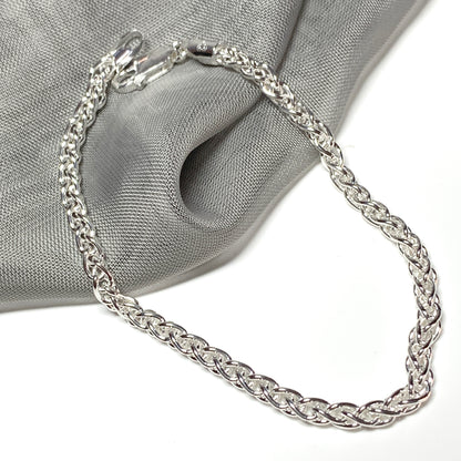 Ladies sterling silver spiga bracelet