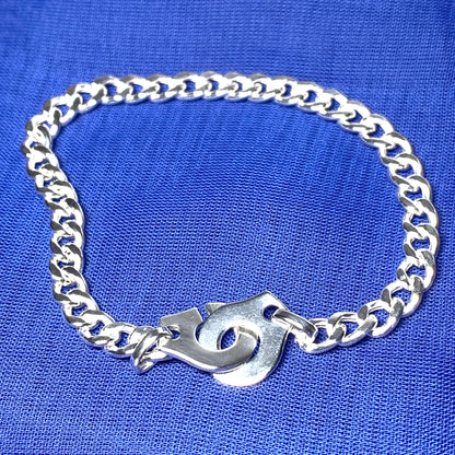 Ladies sterling silver curb link bracelet