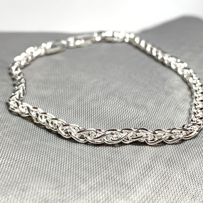 Ladies sterling silver spiga bracelet