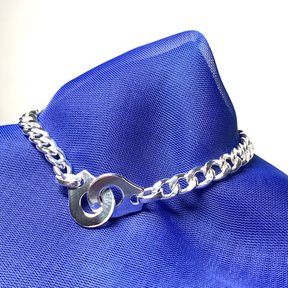 Ladies sterling silver curb link bracelet