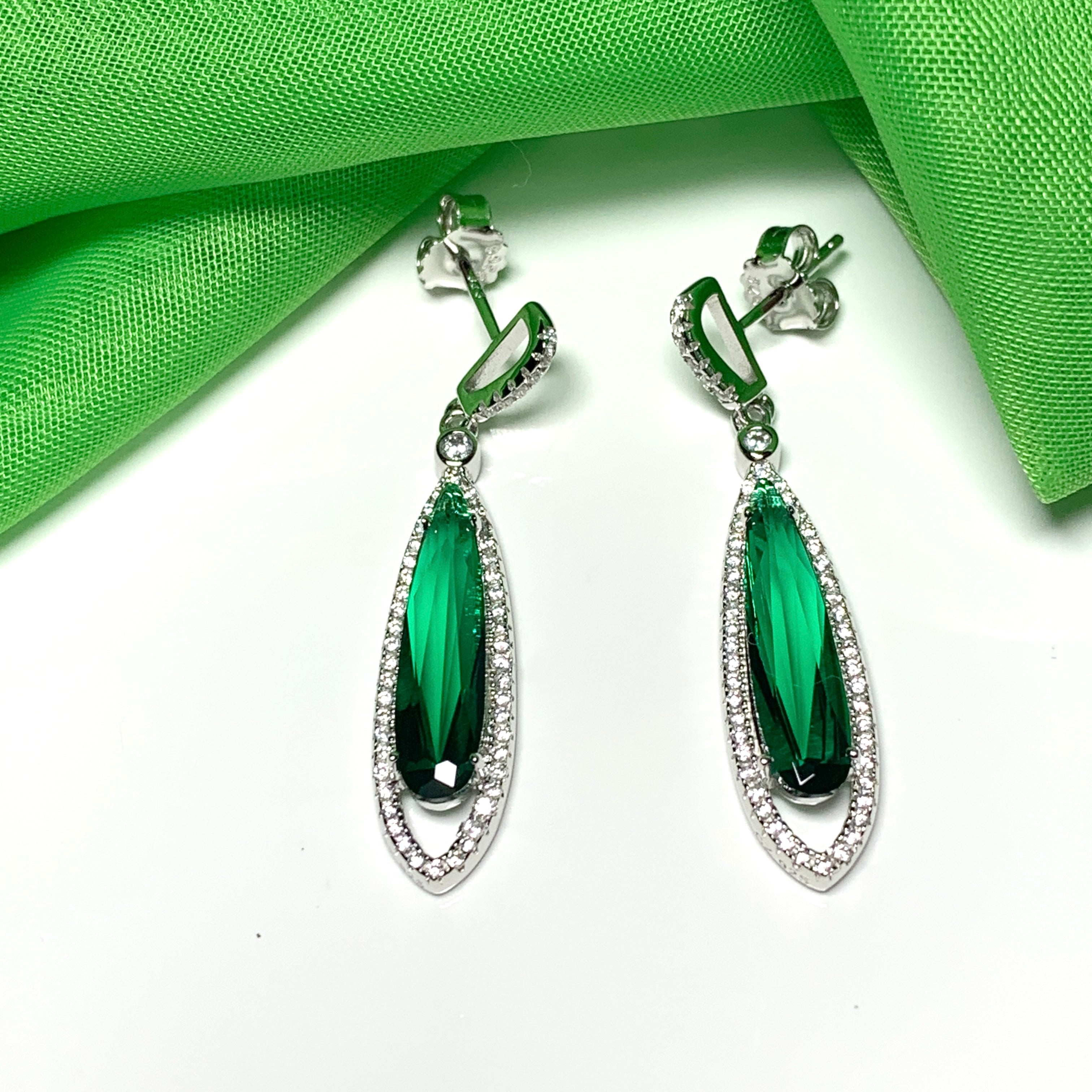 Chrome Diopside Gemstone Handmade Gift Jewelry Earring 2.05