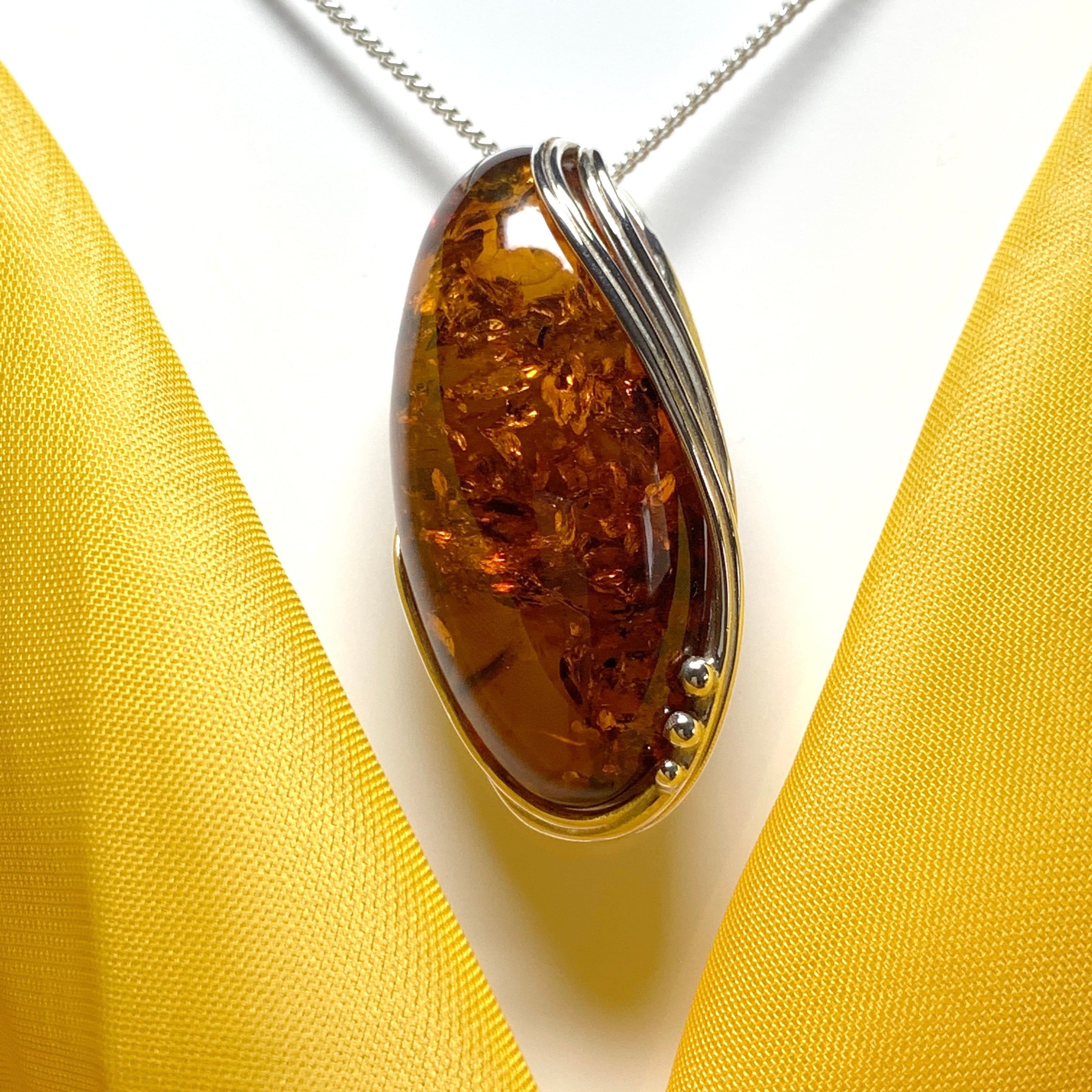 Large sale amber pendant