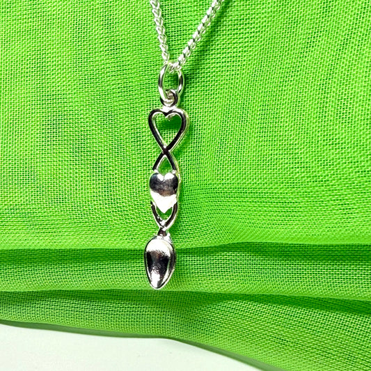Love Spoon Necklace Sterling Silver Pendant
