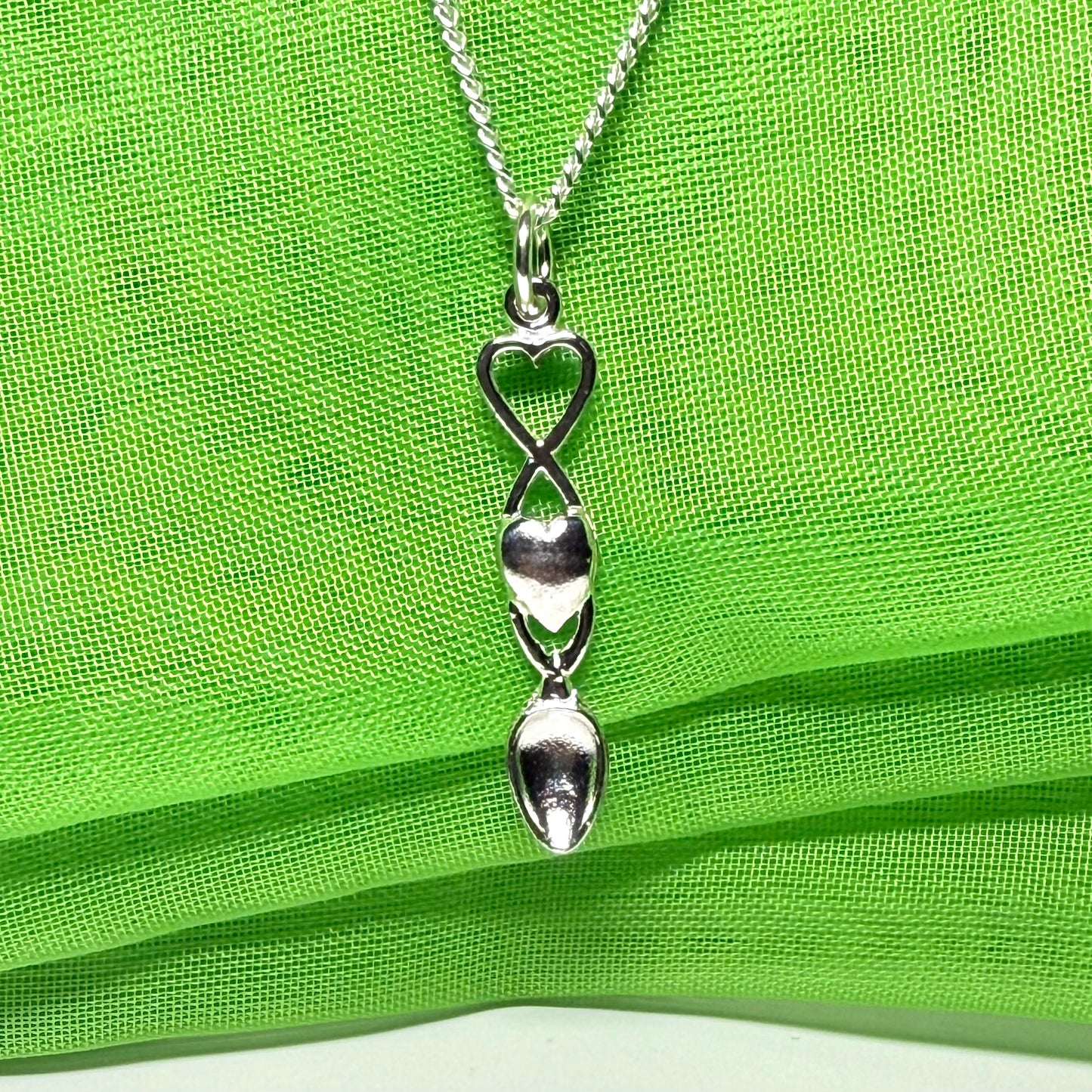 Love Spoon Necklace Sterling Silver Pendant
