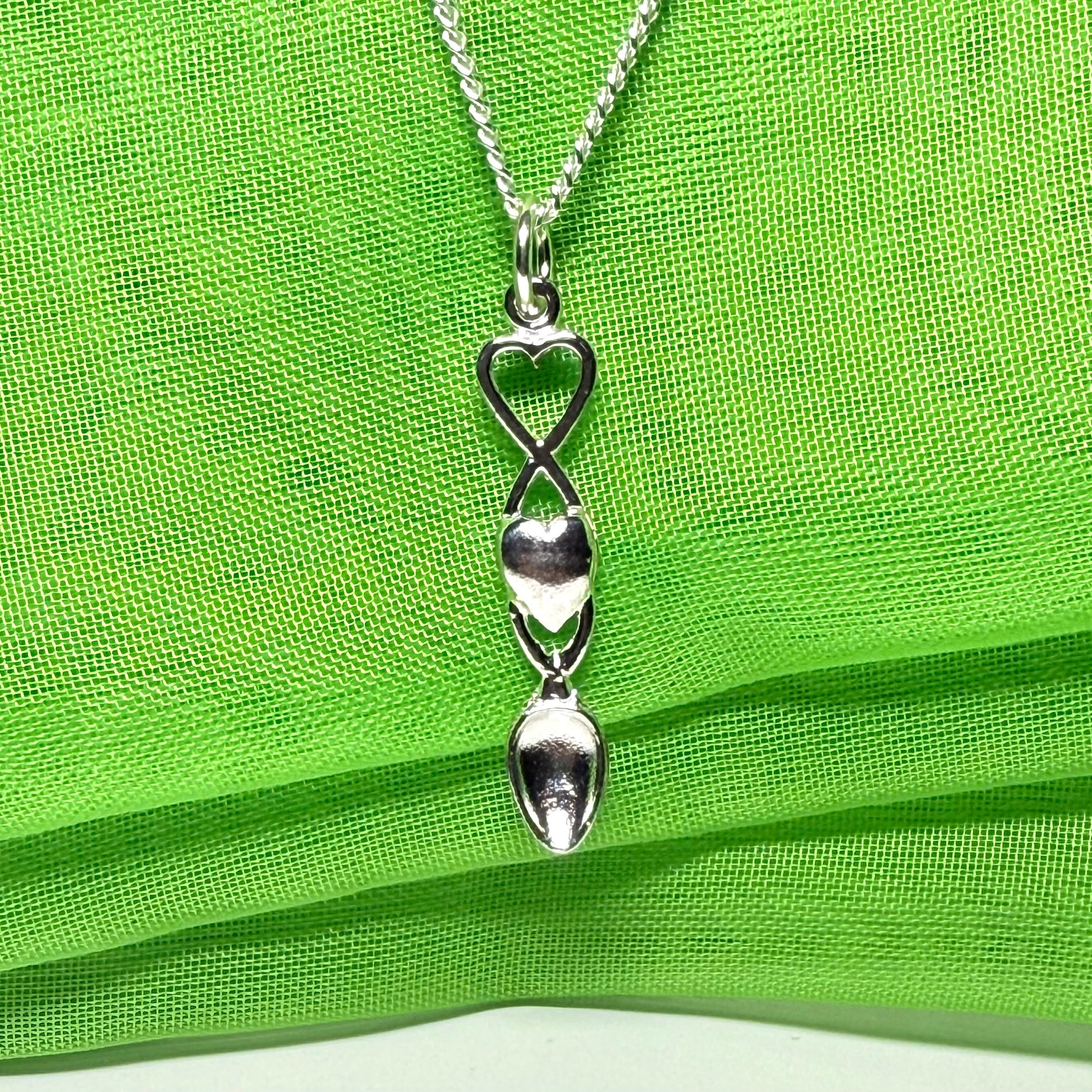 Love Spoon Necklace Sterling Silver Pendant