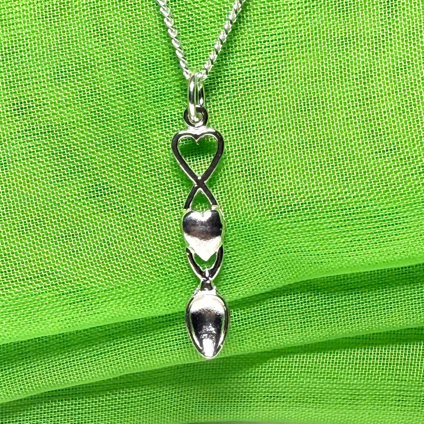 Love Spoon Necklace Sterling Silver Pendant